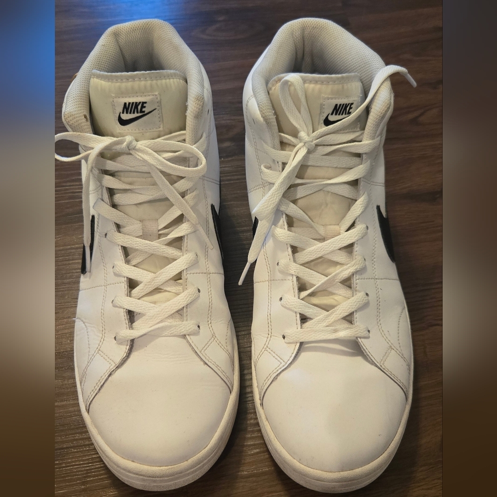 Nike Men’s Court Royale 2 Mid Sneaker Sz 13 White Leather Shoe CQ9179-100